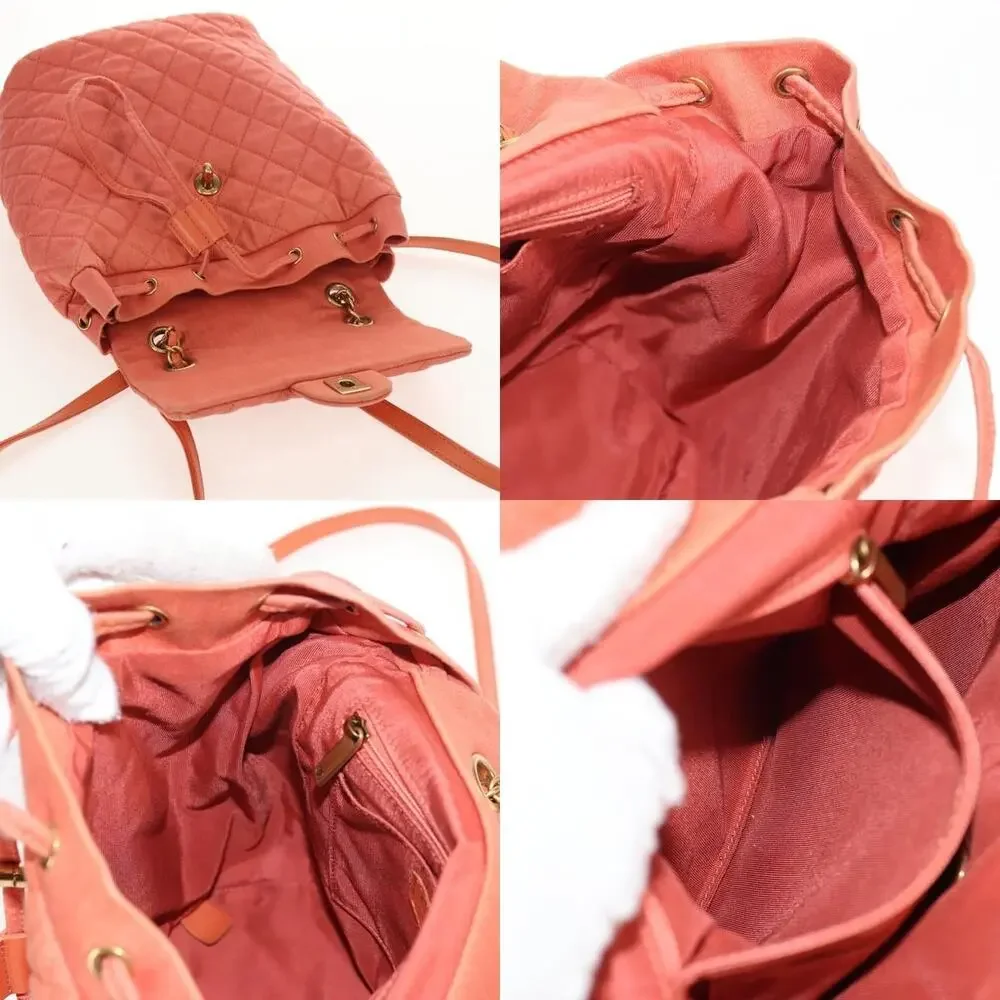 Chanel Matelasse Denim Backpack Pink